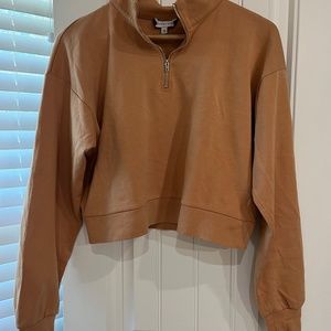 Gianni Binni Cropped sweatshirt Tan